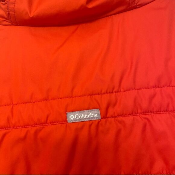 Columbia red Shining Light Fleece Lined full Zip puffer vest mock neck M - Picture 7 of 10